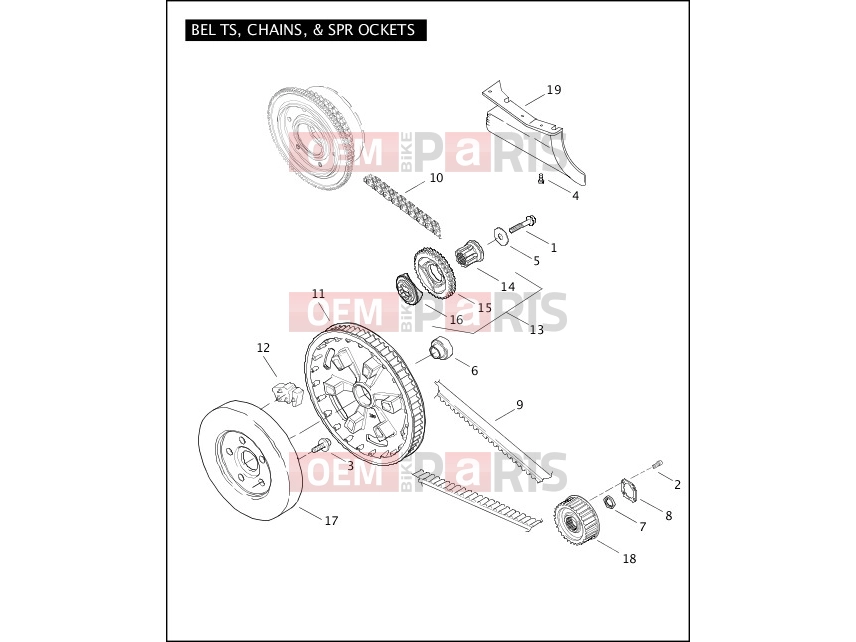 Harley-Davidson 2008 SIDECAR FLHX SIDECAR  - SIDECAR FOR FLHX BELTS, CHAINS, & SPROCKETS