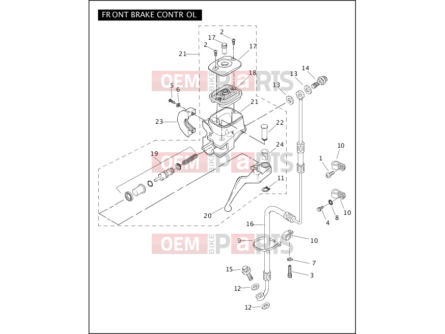 Harley-Davidson 2008 SOFTAIL SOFTAIL STANDARD  - FXST FRONT BRAKE CONTROL