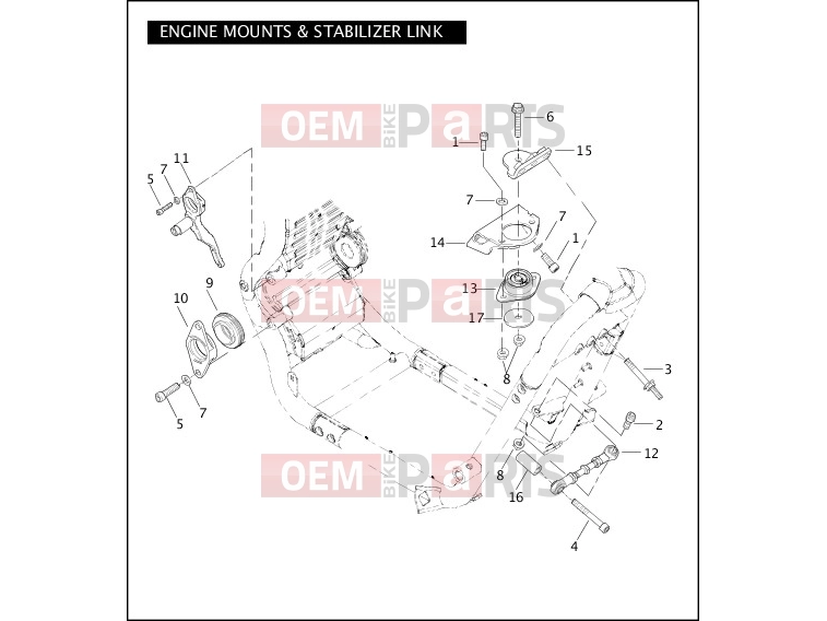 Harley-Davidson 2008 VRSC VRSCD NIGHT ROD  - VRSCD ENGINE MOUNTS & STABILIZER LINK