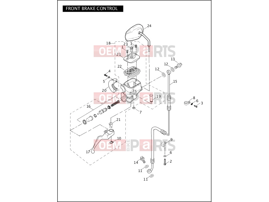 Harley-Davidson 2007 DYNA DYNA SUPER GLIDE CUSTOM  - FXDC FRONT BRAKE CONTROL