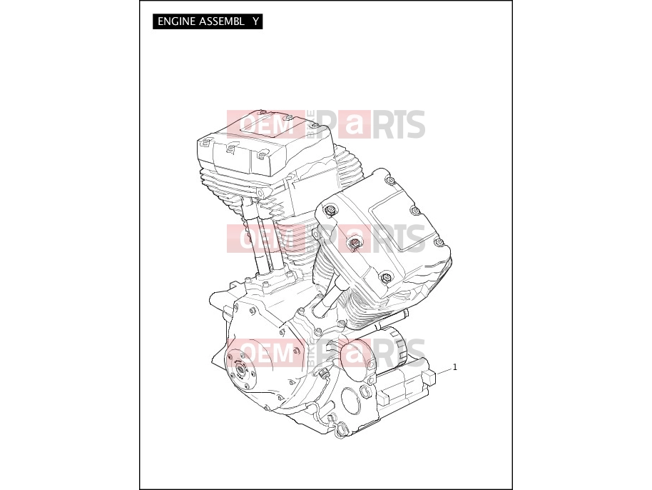 ENGINE ASSEMBLY - TWIN CAM 96â¢ - Harley-Davidson SOFTAIL CUSTOM - FXSTC 2007