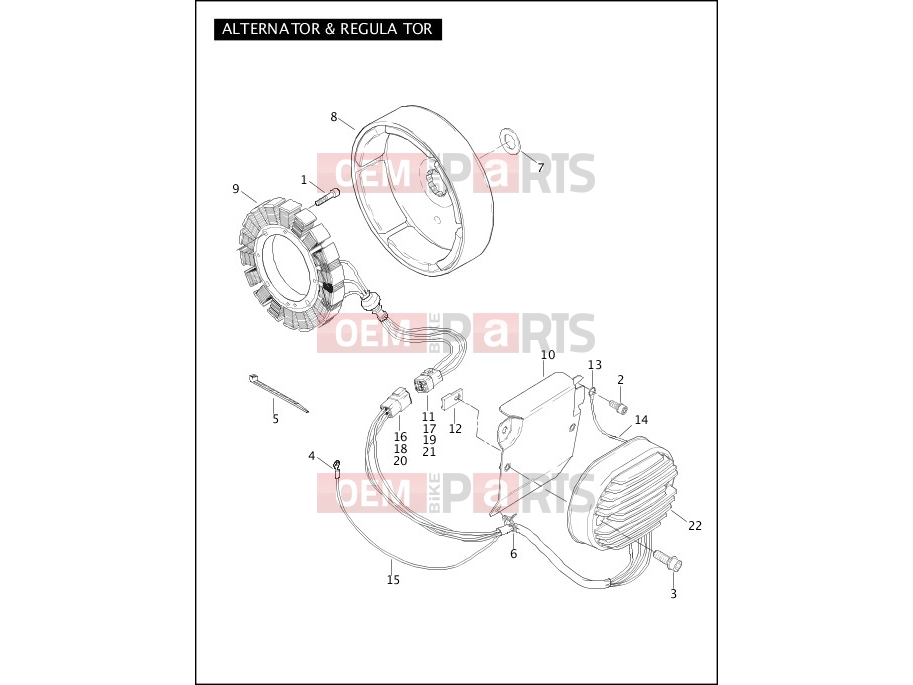 Harley-Davidson 2006 SOFTAIL SOFTAIL DEUCE  - FXSTD ALTERNATOR & REGULATOR