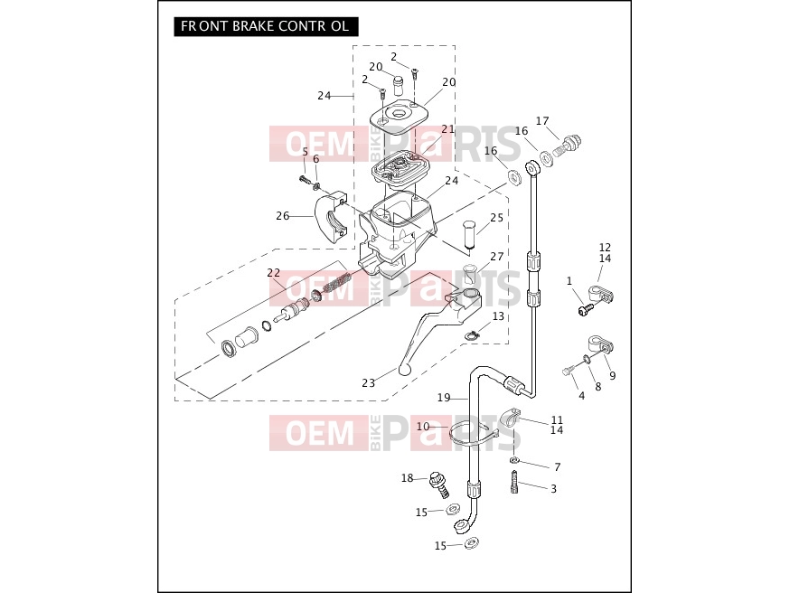 Harley-Davidson 2006 SOFTAIL SOFTAIL DEUCE  - FXSTD FRONT BRAKE CONTROL