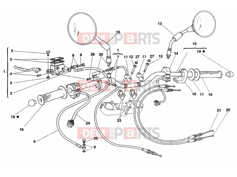 DUCATI 2000 Monster 750 HANDLEBAR » HANDLE BAR