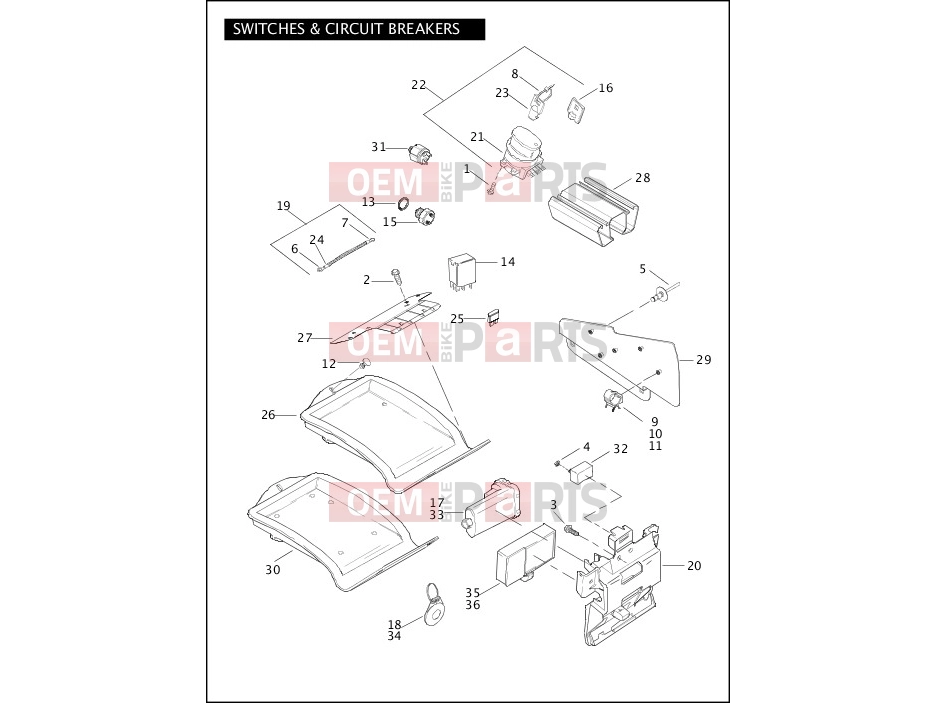 Harley-Davidson 2005 SOFTAIL SOFTAIL DEUCE  - FXSTD SWITCHES & CIRCUIT BREAKERS