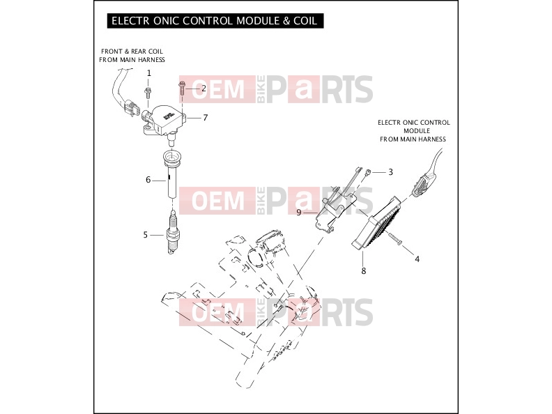 Harley-Davidson 2005 VRSC VRSCB V-ROD  - VRSCB ELECTRONIC CONTROL MODULE & COIL