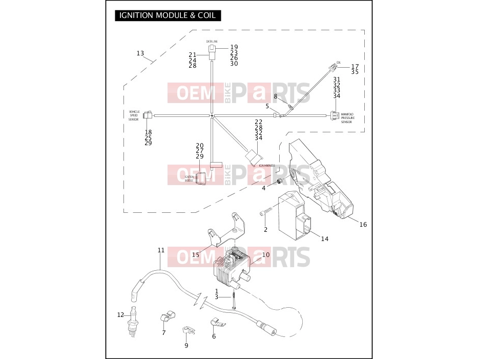 Harley-Davidson 2004 SIDECAR FLHT SIDECAR  - SIDECAR FOR FLHT IGNITION MODULE & COIL