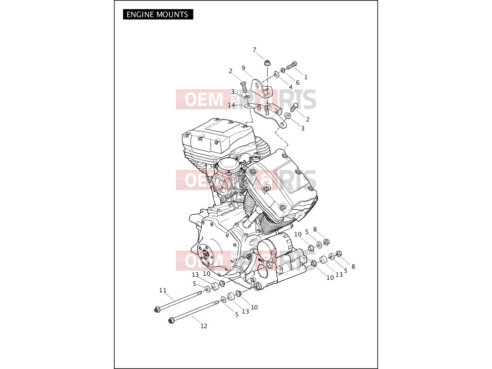 Harley-Davidson 2004 SOFTAIL NIGHT TRAIN  - FXSTB ENGINE MOUNTS