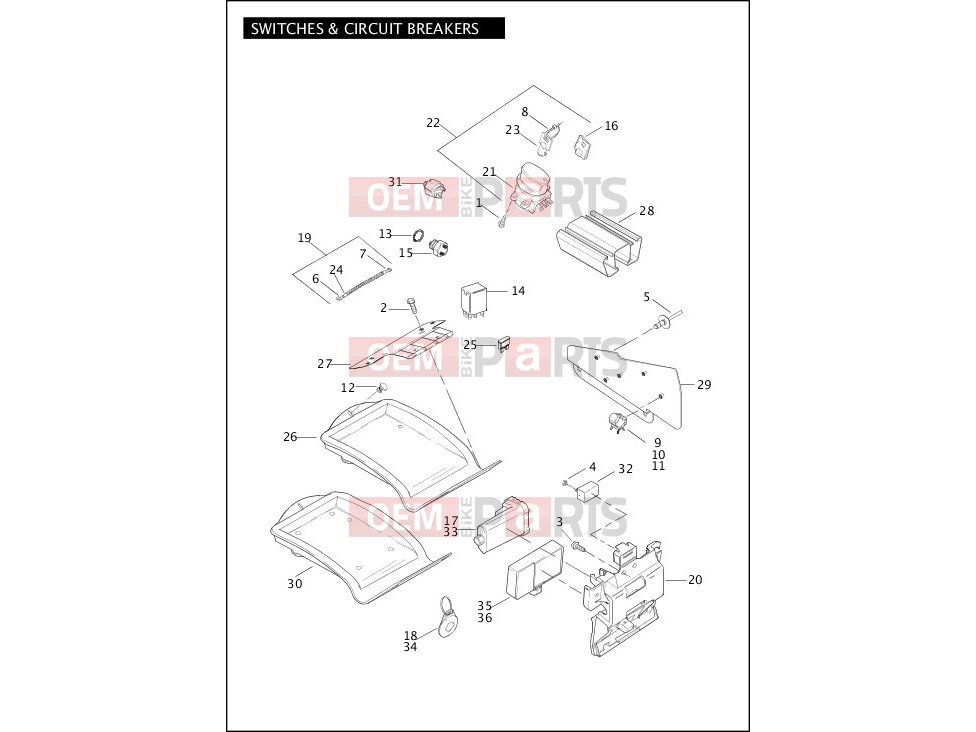 Harley-Davidson 2004 SOFTAIL SOFTAIL DEUCE  - FXSTD SWITCHES & CIRCUIT BREAKERS
