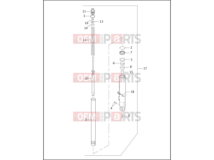Harley-Davidson 2003 SIDECAR FLHTC SIDECAR  - SIDECAR FOR FLHTC FRONT FORK - LEFT (FAIRING MODELS)