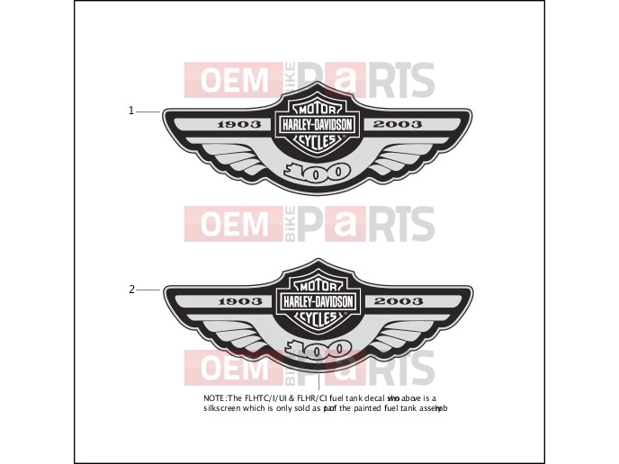Harley-Davidson 2003 TOURING ELECTRA GLIDE STANDARD  - FLHT FUEL TANK TRIM