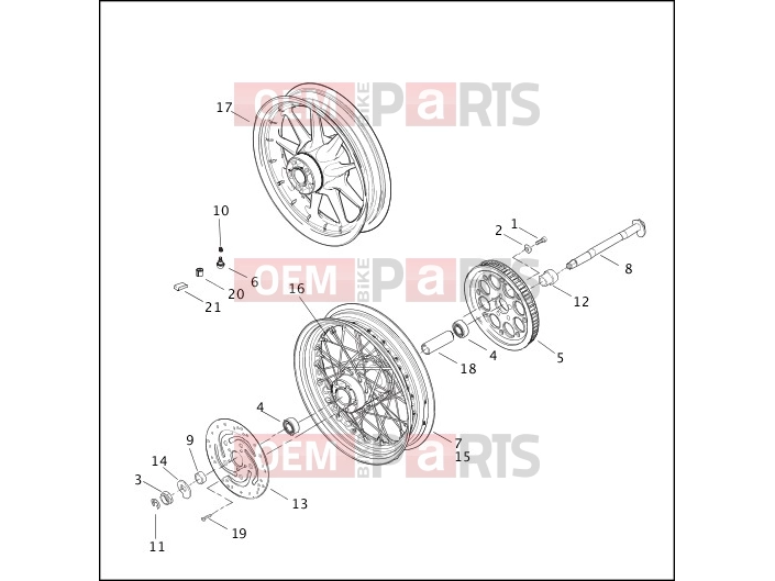 Harley-Davidson 2003 TOURING ELECTRA GLIDE STANDARD  - FLHT REAR WHEEL