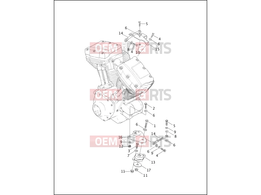 Harley-Davidson 2002 TOURING ELECTRA GLIDE CLASSIC  - FLHTC ENGINE MOUNTS & STABILIZER LINKS