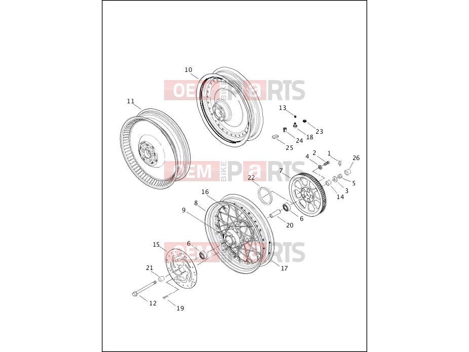 Harley-Davidson 2000 SOFTAIL SOFTAIL DEUCE  - FXSTD REAR WHEEL