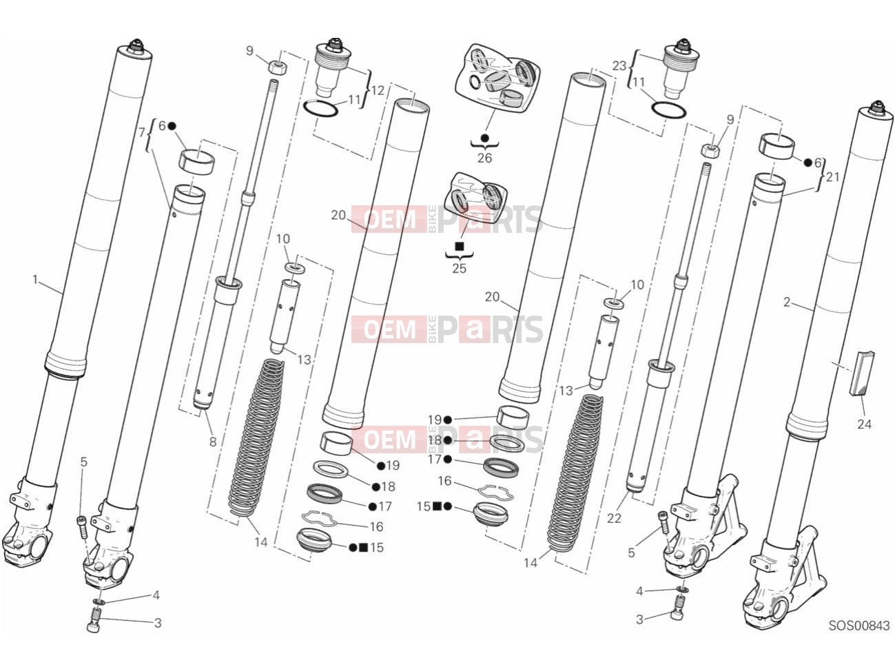 DUCATI 2019 Scrambler Desert Sled FRONT FORK