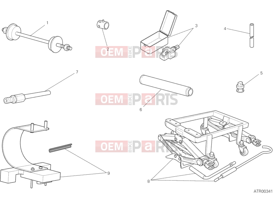 DUCATI 2017 Scrambler Icon WORKSHOP SERVICE TOOLS, FRAME