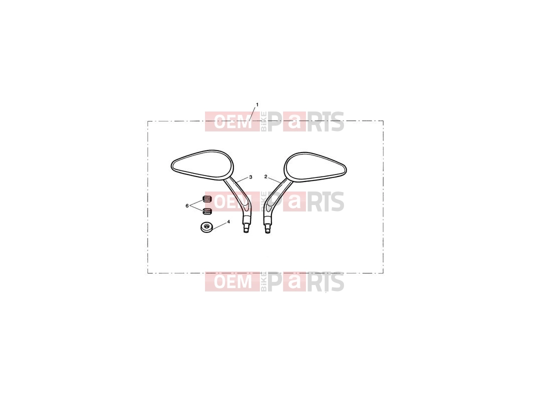 Triumph 2013 THUNDERBIRD Teardrop Style Mirrors, Kit