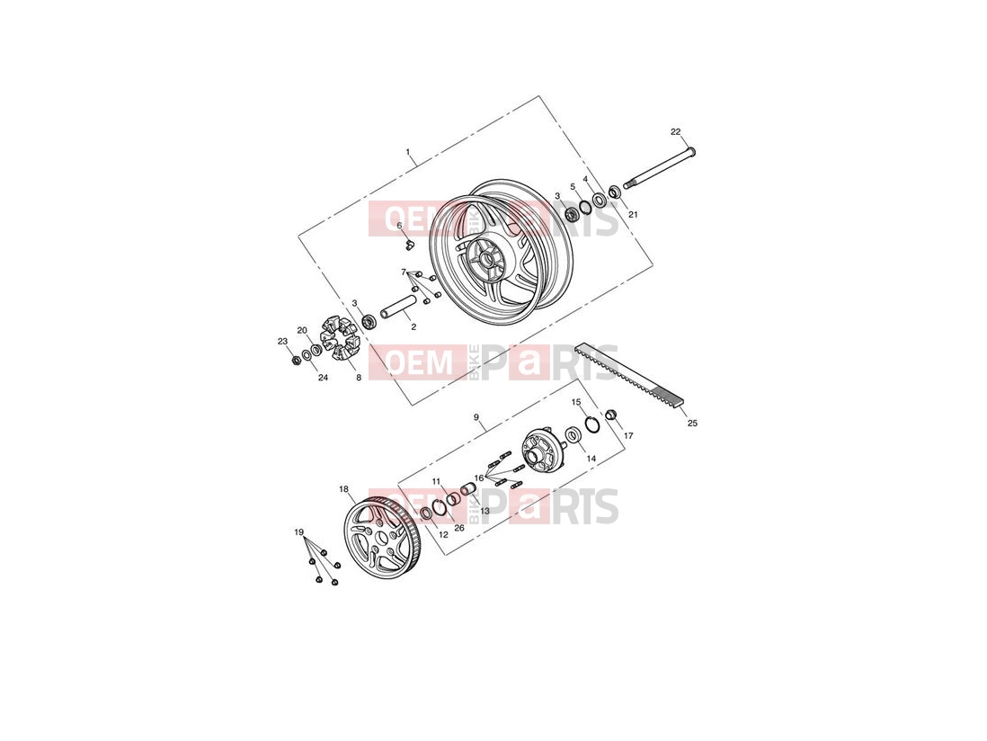 Triumph 2013 THUNDERBIRD Rear Wheel & Final Drive