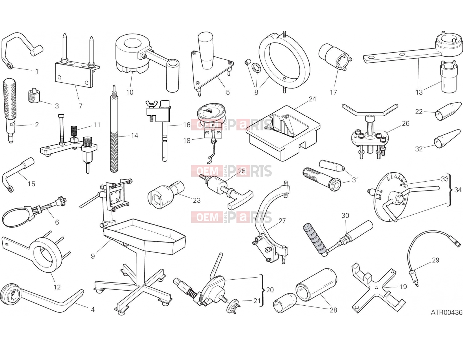 DUCATI 2023 Diavel 1260 S WORKSHOP SERVICE TOOLS (ENGINE)