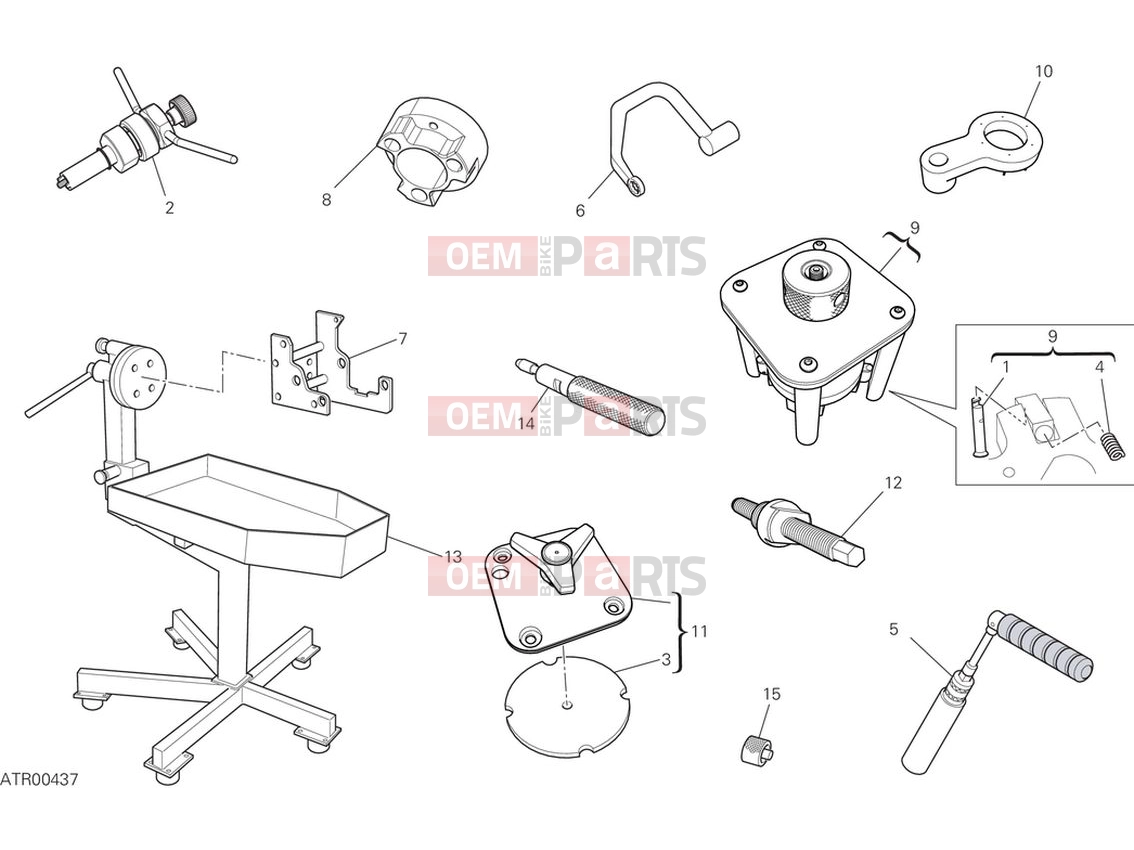 DUCATI 2024 Panigale V2 Workshop service tools (engine 2)