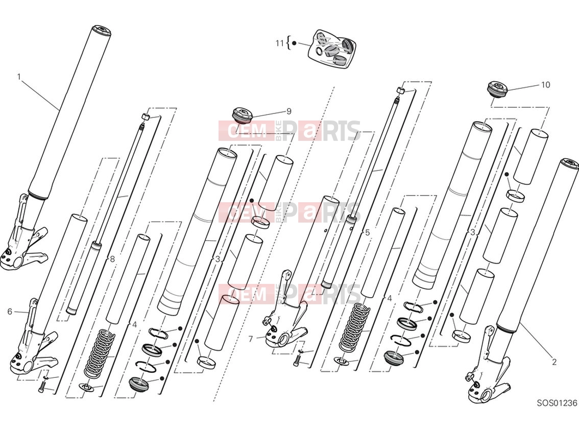DUCATI 2024 Diavel V4 Front fork