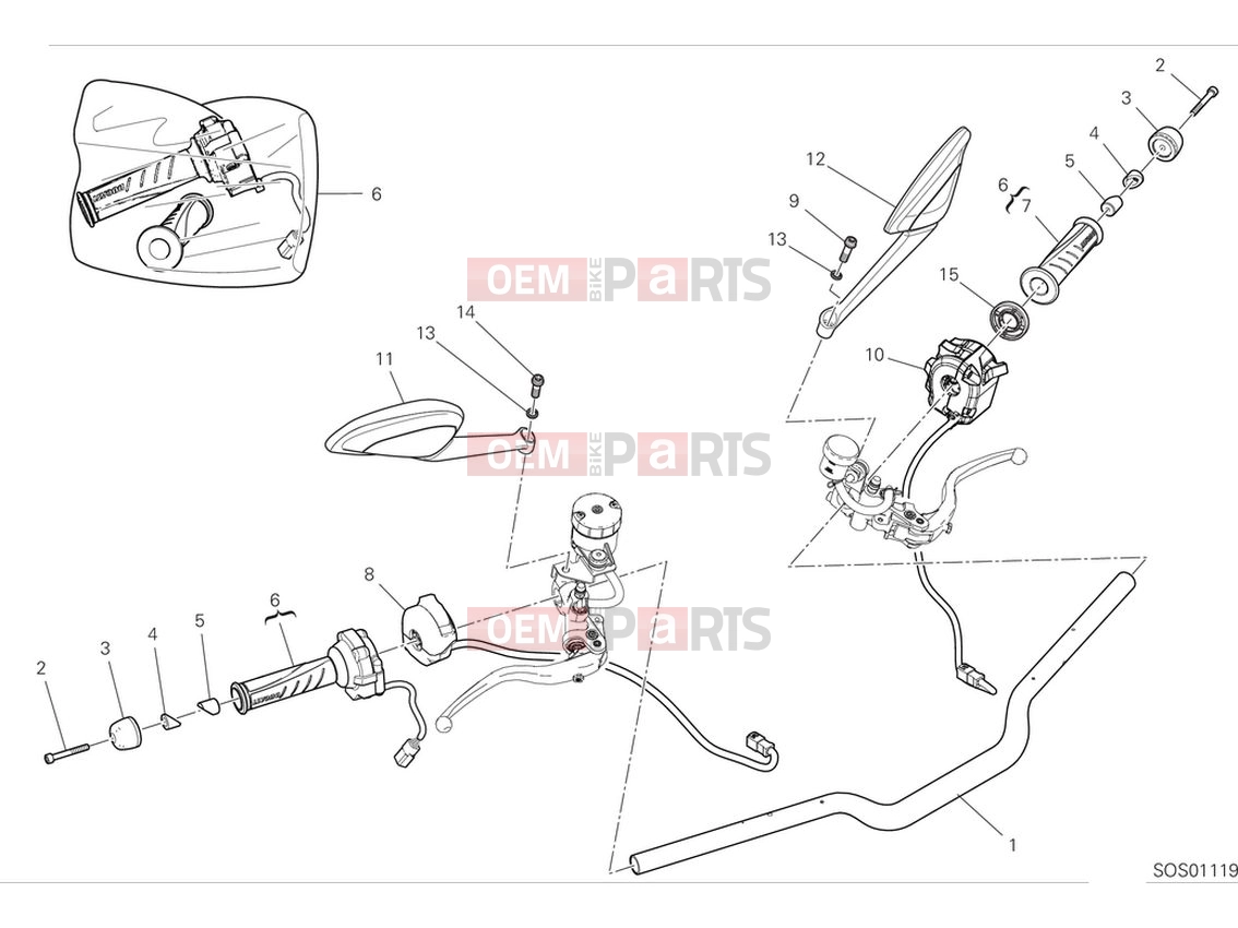DUCATI 2024 Monster Plus Handlebar
