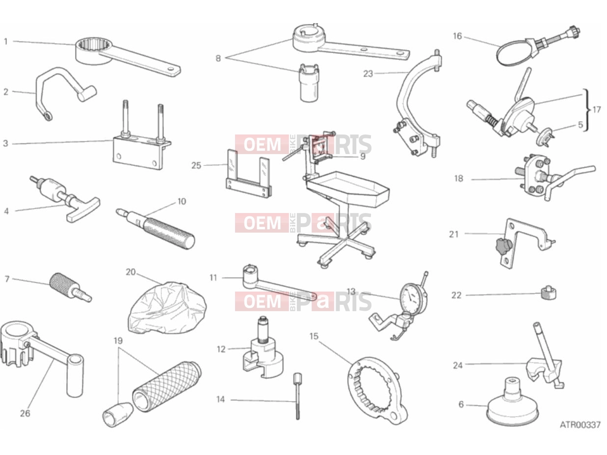 DUCATI 2018 Scrambler Full Throttle WORKSHOP SERVICE TOOLS, ENGINE