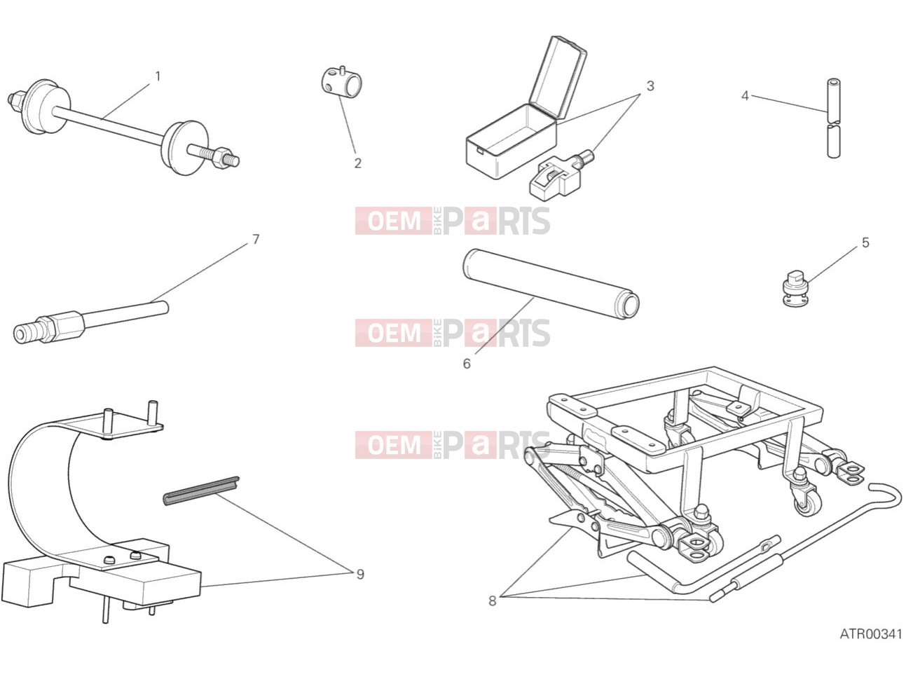 DUCATI 2019 Scrambler 1100 WORKSHOP SERVICE TOOLS (FRAME)