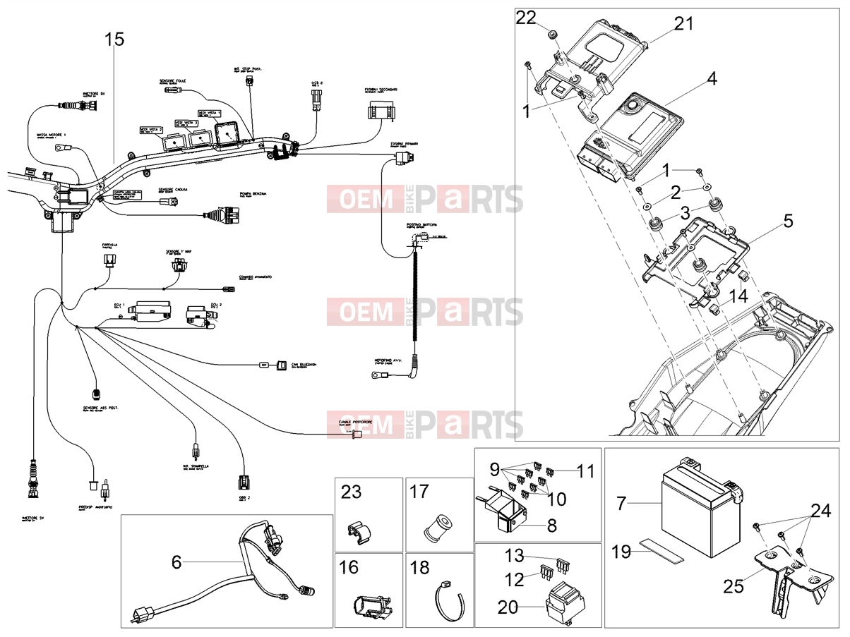 Electrical systems » Rear electrical system - Motoguzzi V85 TT E5+ (EU) 2025