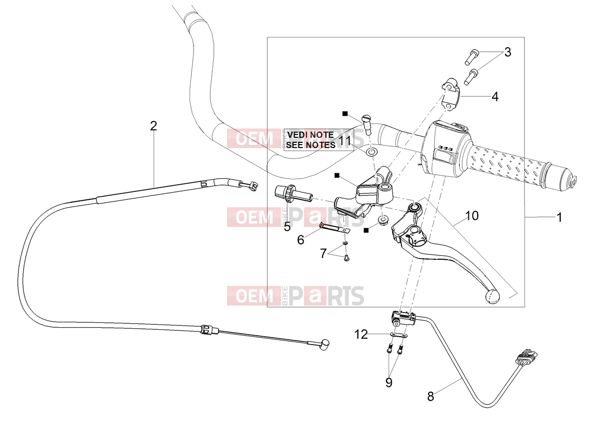 MOTOGUZZI V85 TT Strada E5+ (EU) Handlebar - Controls » Clutch control