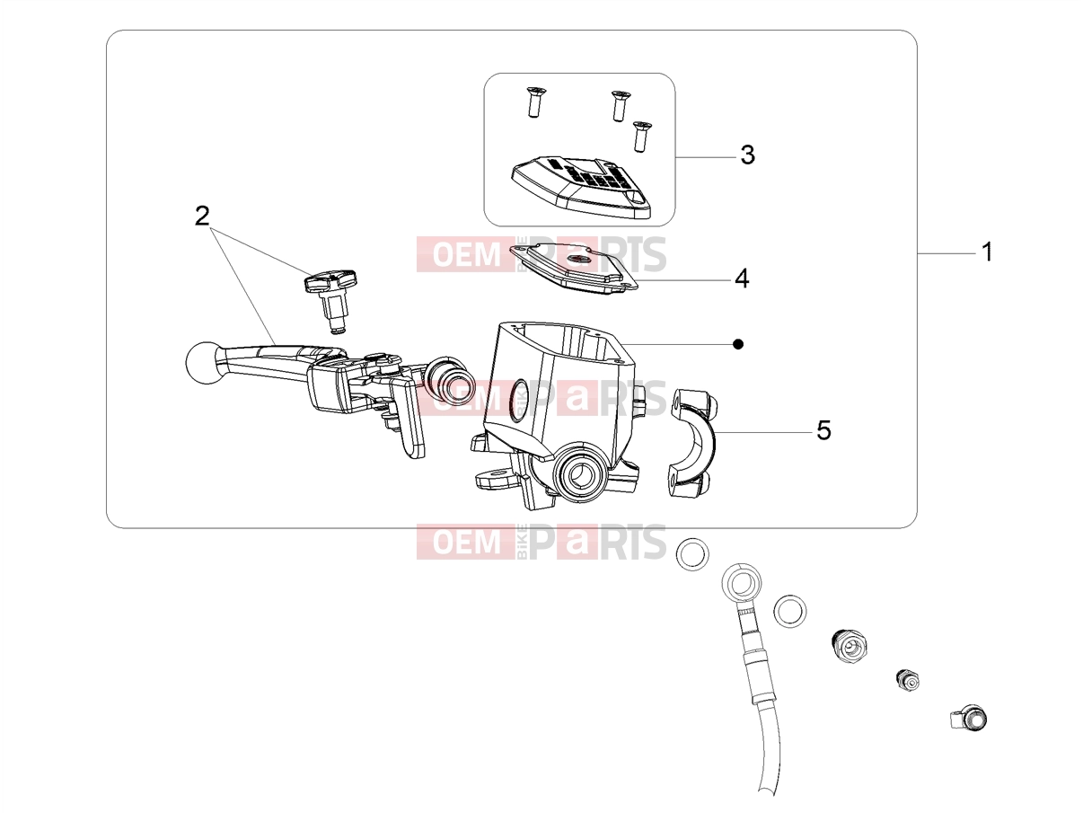 MOTOGUZZI V85 TT Strada E5+ (EU) Braking system » Front master cilinder