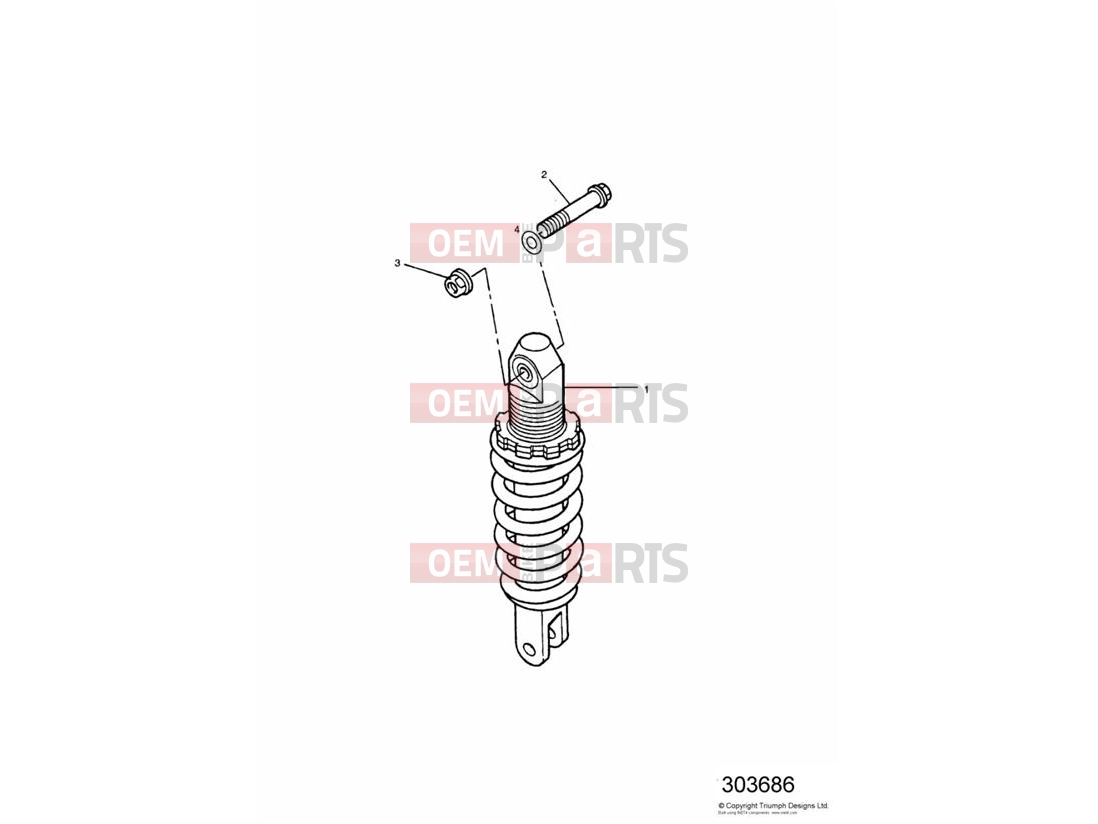 Rear Suspension Unit - Triumph THUNDERBIRD 2002