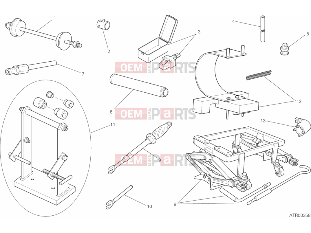 DUCATI 2017 Scrambler Desert Sled WORKSHOP SERVICE TOOLS, FRAME