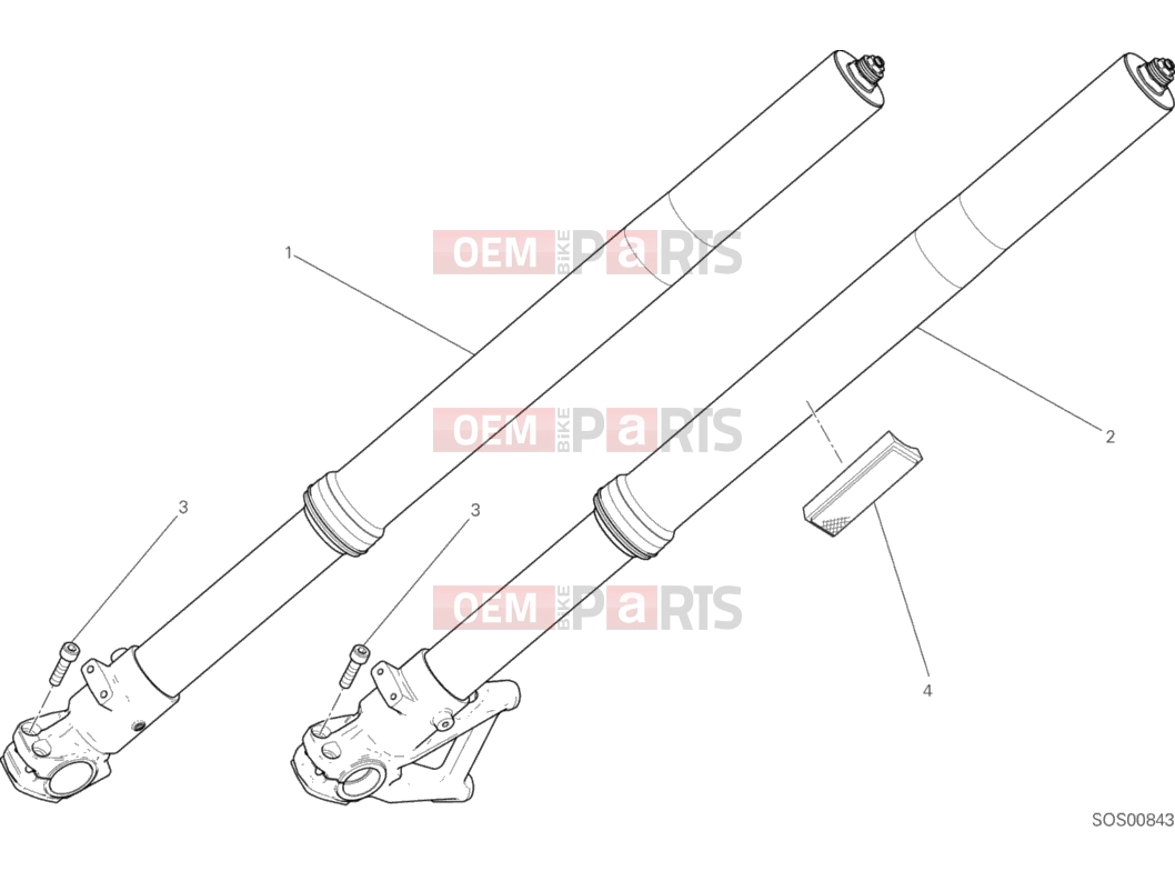 DUCATI 2017 Scrambler Desert Sled FRONT FORK