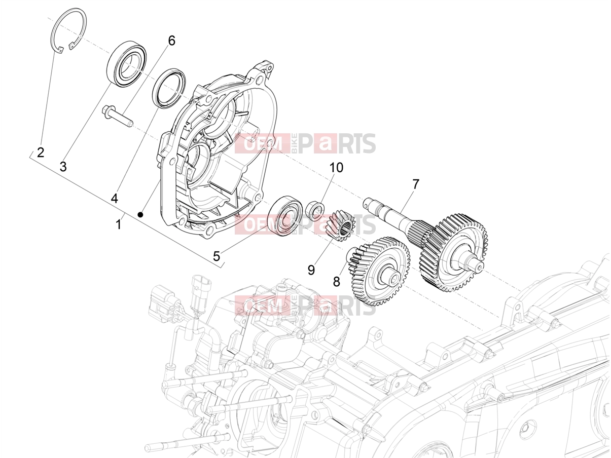 PIAGGIO Beverly 400 Deep Black E5 (EU) Engine » Reduction unit