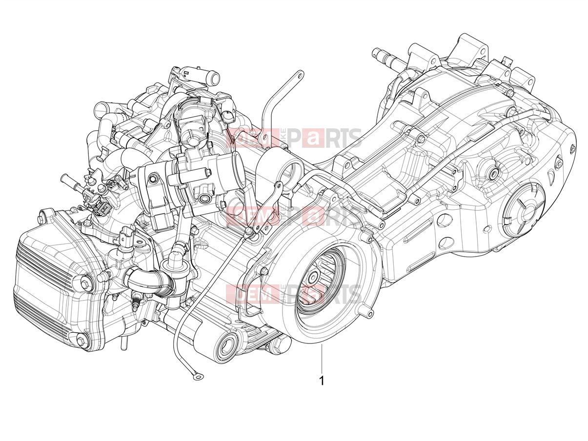 Engine » Engine assembly - Piaggio MP3 530 HPE Exclusive E5+ (EU) 2024