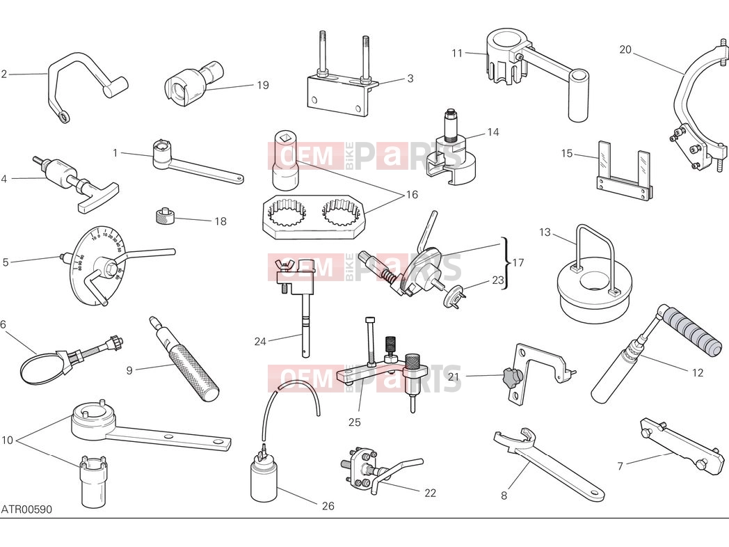 DUCATI 2025 Monster Workshop service tools - engine