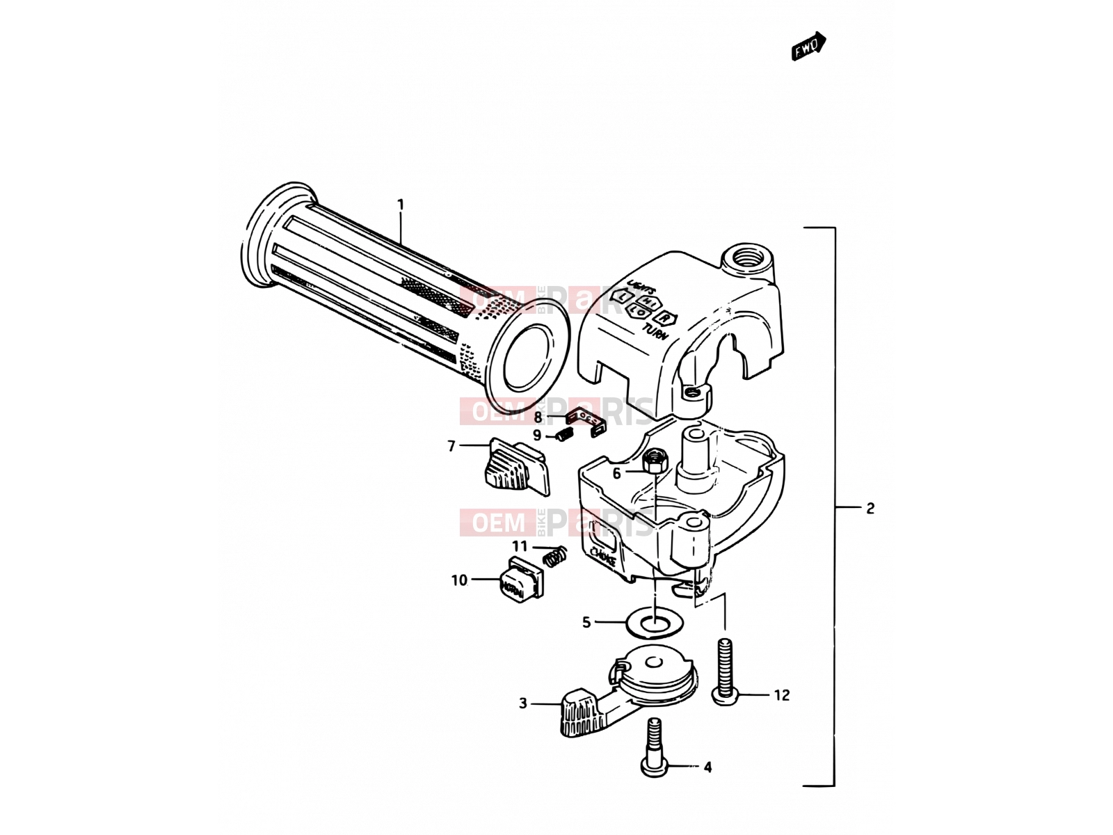 SUZUKI CS125 D (1983) 48 - LEFT HANDLE SWITCH