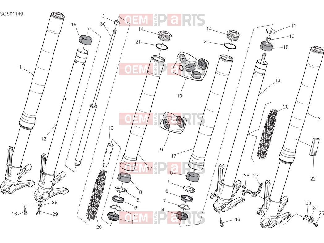 DUCATI 2025 Monster Plus Front fork