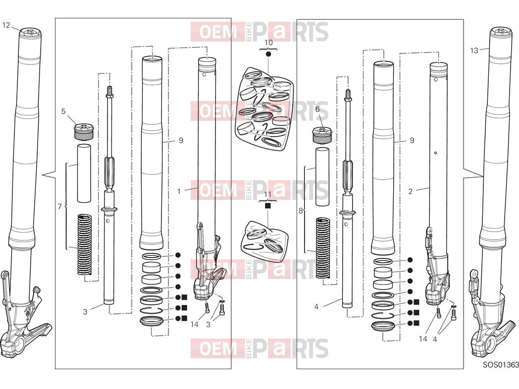 DUCATI 2025 Multistrada V2 Front fork