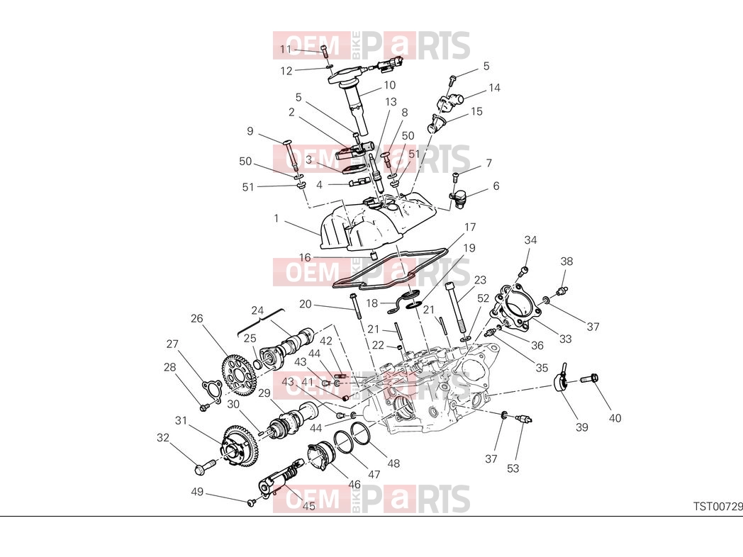 DUCATI 2025 Multistrada V2 Vertical head timing system