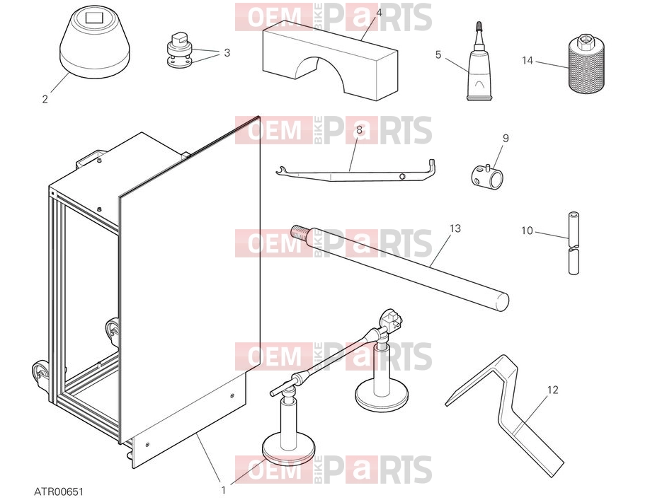 DUCATI 2025 Multistrada V4 Workshop service tools - frame