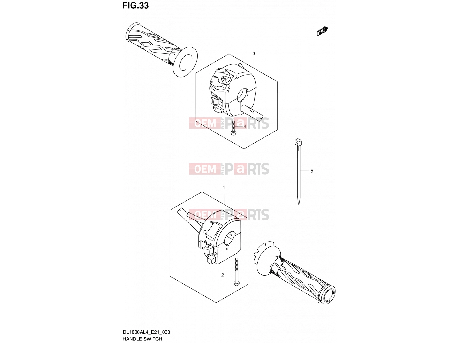 33 - HANDLE SWITCH - Suzuki DL1000A L4 (2014) V-Strom (E21)
