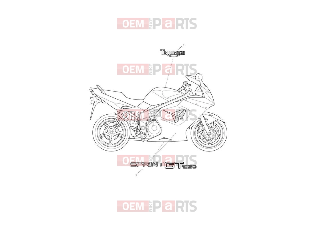 Triumph 2013 SPRINT GT Decals