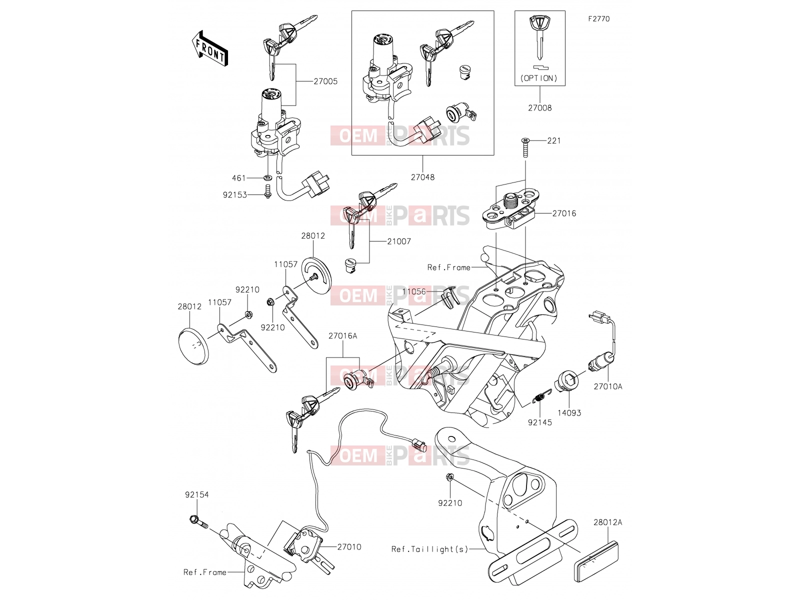 55 Ignition Switch - Kawasaki W800 (EJ800DLF) 2020