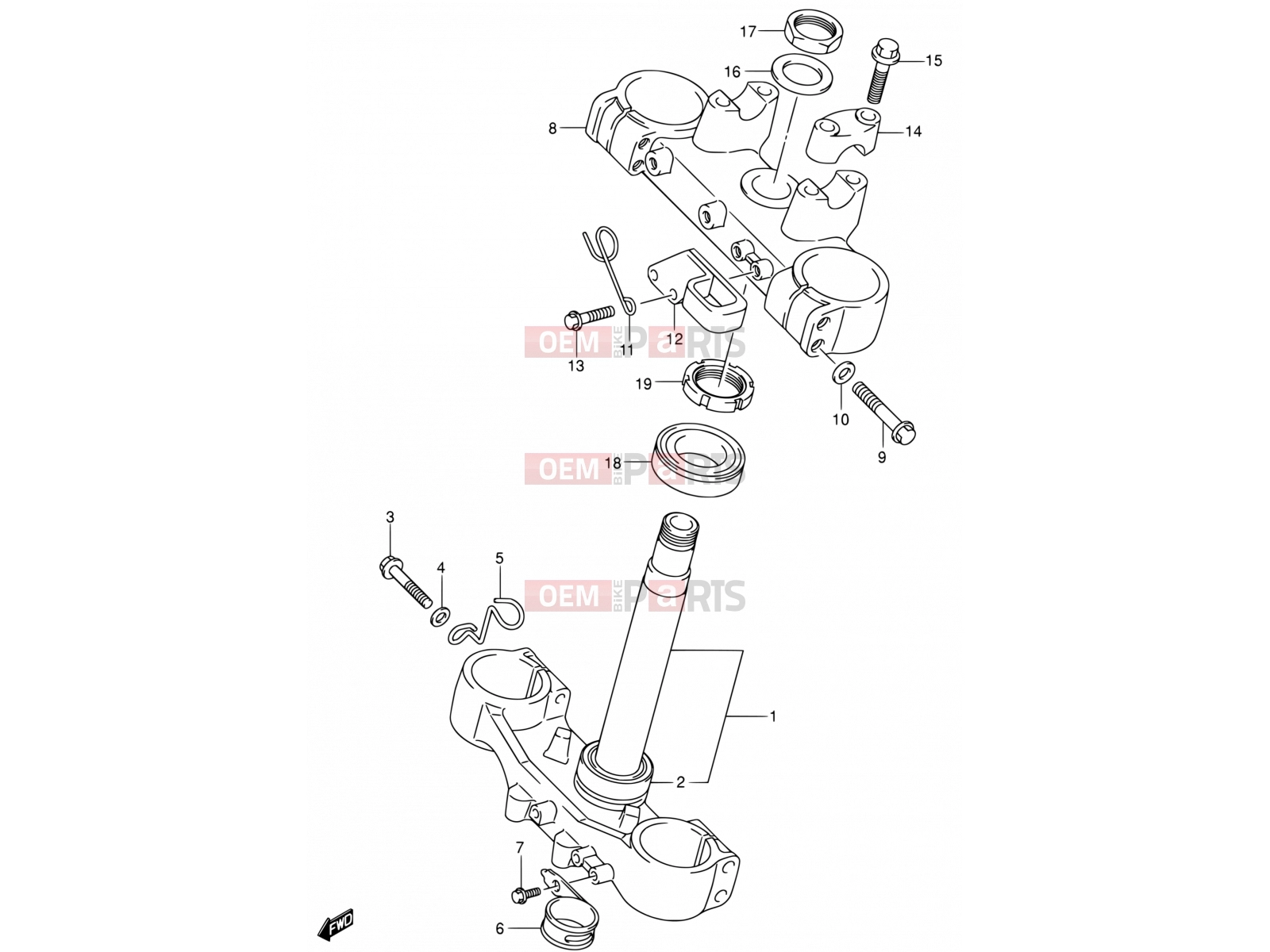 48 - FRONT FORK BRACKET (SEE NOTE) - Suzuki DR-Z400E K4 (2004) (E01)