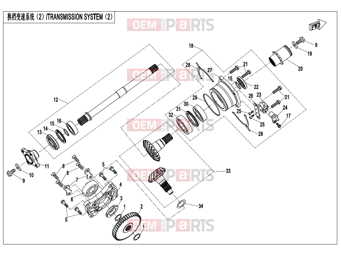 CFMOTO 2018 UTV UFORCE 1000 (CF1000UU) TRANSMISSION SYSTEM(2) - E06-2