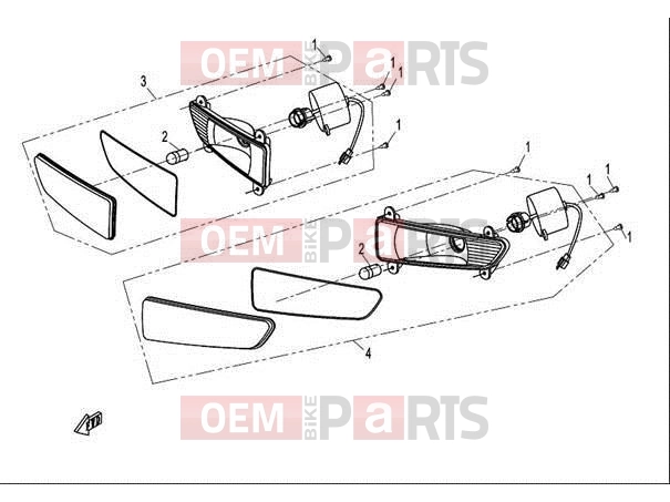 CFMOTO 2012 UTV UFORCE 600 (CF600-5) FRONT TURN LIGHT