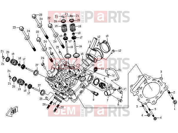 CFMOTO 2012 UTV UFORCE 600 (CF600-5) CYLINDER HEAD - E09
