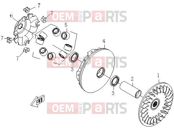 CFMOTO 2014 UTV UFORCE 600 (CF600-5) PRIMARY SHEAVE - E15